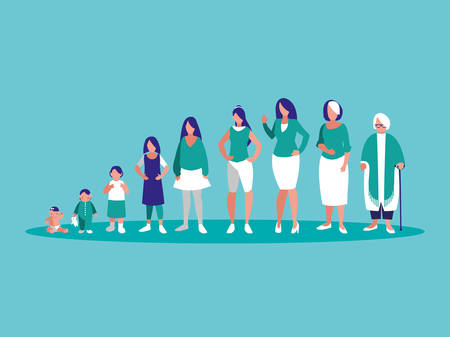 group of family members characters vector illustration designのイラスト素材