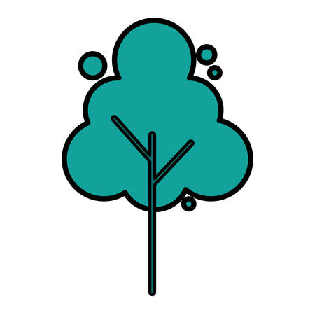 tree icon over white background, vector illustrationのイラスト素材