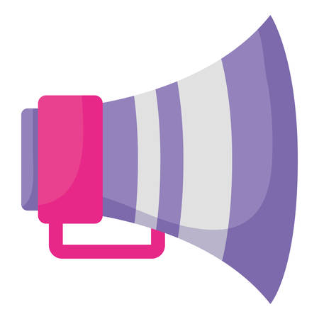 megaphone over white background, vector illustrationのイラスト素材
