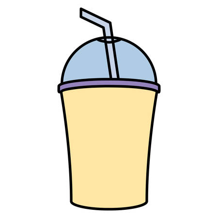 Drink cup icon over white background, vector illustrationのイラスト素材