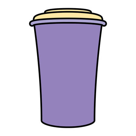 Drink cup icon over white background, vector illustrationのイラスト素材