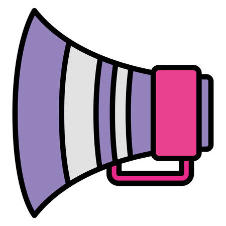 megaphone over white background, vector illustrationのイラスト素材