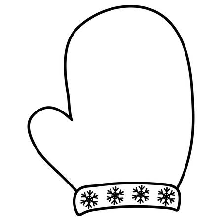 christmas glove icon over white background, vector illustrationのイラスト素材