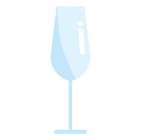 empty champgne glass over white background, vector illustrationのイラスト素材