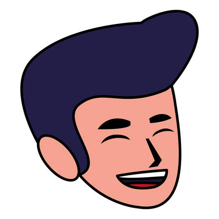 Cartoon man icon over white background, vector illustrationのイラスト素材