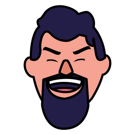 cartoon man icon over white background, vector illustrationのイラスト素材
