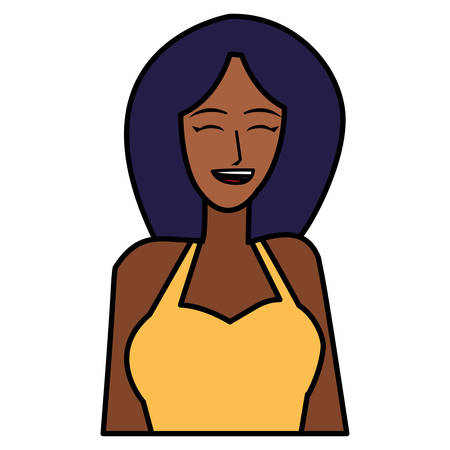 Cartoon woman icon over white background, vector illustrationのイラスト素材