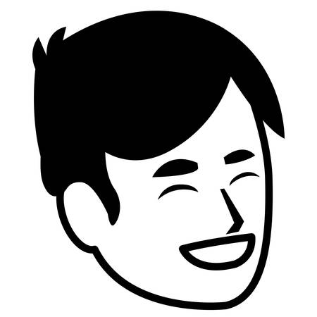 Cartoon man icon over white background, vector illustrationのイラスト素材