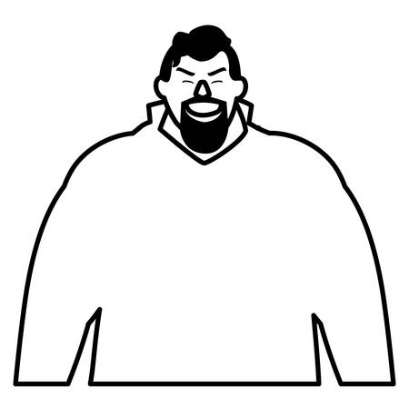 Cartoon man icon over white background, vector illustrationのイラスト素材