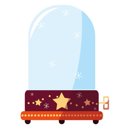 Christmas music box icon over white background, vector illustrationのイラスト素材
