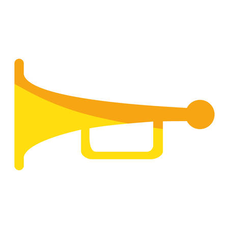 trumpet icon over white background, vector illustrationのイラスト素材