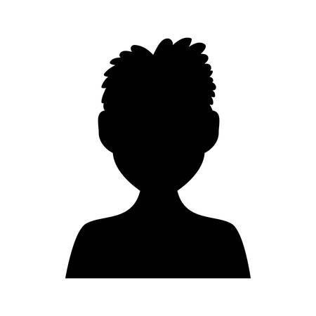 human figure silhouette avatar vector illustration designのイラスト素材