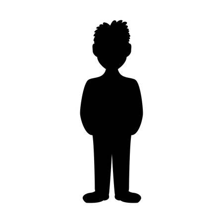 human figure silhouette avatar vector illustration designのイラスト素材