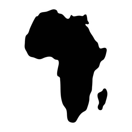 african continent map silhouette vector illustration designのイラスト素材