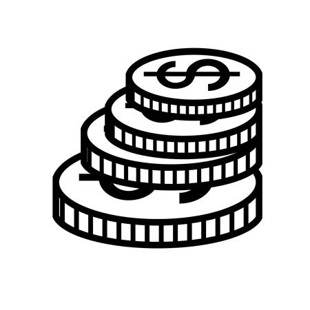 coins money isolated icon vector illustration designのイラスト素材