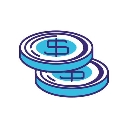 coins money isolated icon vector illustration designのイラスト素材