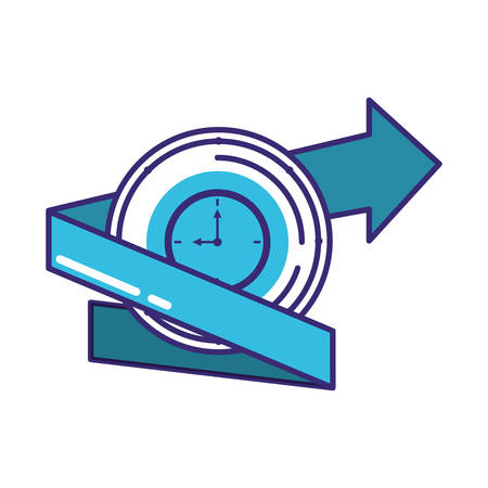 time clock isolated icon vector illustration designのイラスト素材