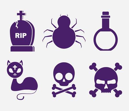 halloween celebration set icons vector illustration designのイラスト素材