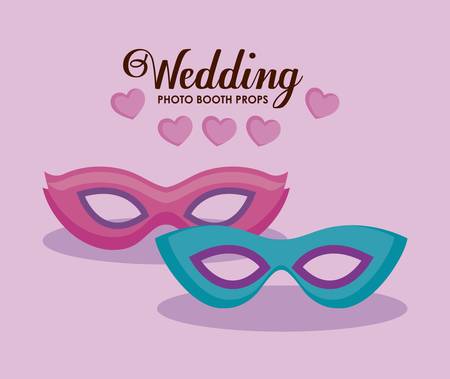 set of masks carnival celebration vector illustration designのイラスト素材