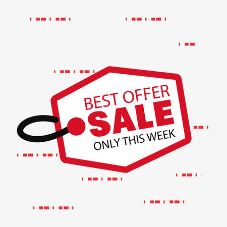 sale best offer sticker background vector illustrationのイラスト素材