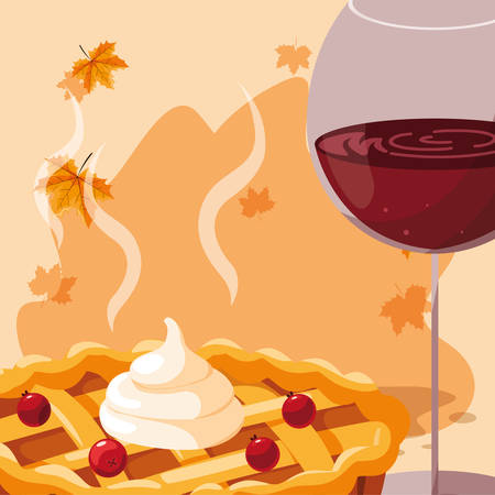 Apple pie icon over white background, vector illustrationのイラスト素材