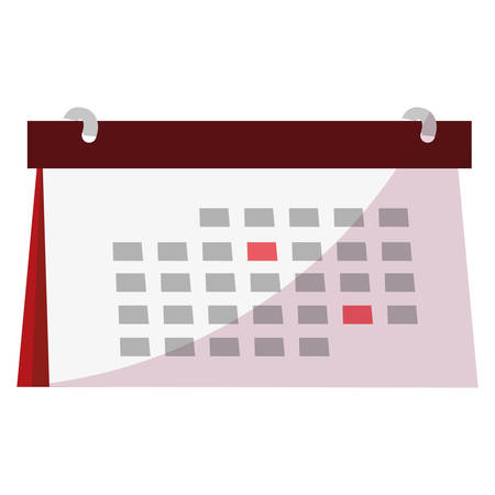 calendar planner icon over white background, vector illustrationのイラスト素材