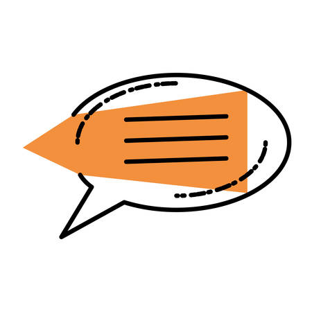 speech bubble in shape oval vector illustration designのイラスト素材