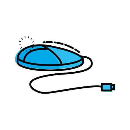 mouse device computer isolated icon vector illustration designのイラスト素材
