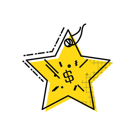 commercial tag hanging with price vector illustration designのイラスト素材