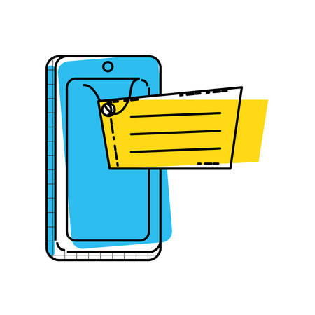 smartphone with commercial tag hanging vector illustration designのイラスト素材