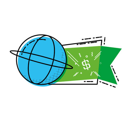 sphere browser with commercial tag vector illustration designのイラスト素材