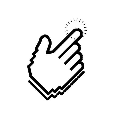 hand touching isolated icon vector illustration designのイラスト素材