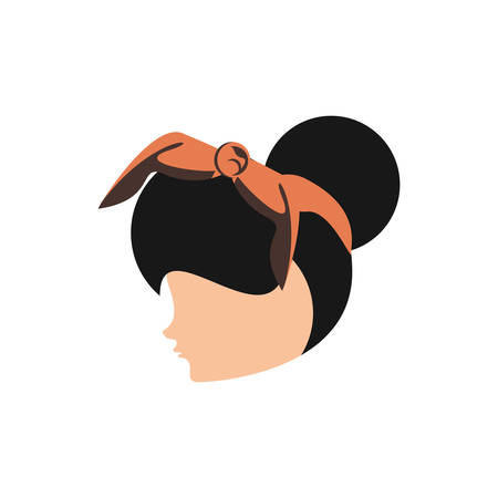 head of woman style retro vector illustration designのイラスト素材