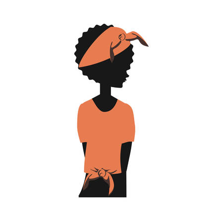 woman silhouette retro style vector illustration designのイラスト素材