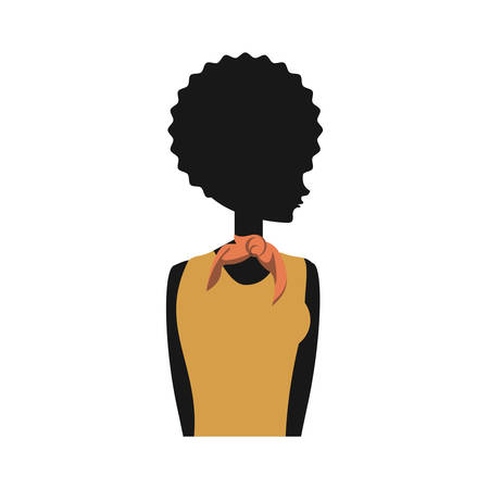 woman silhouette retro style vector illustration designのイラスト素材