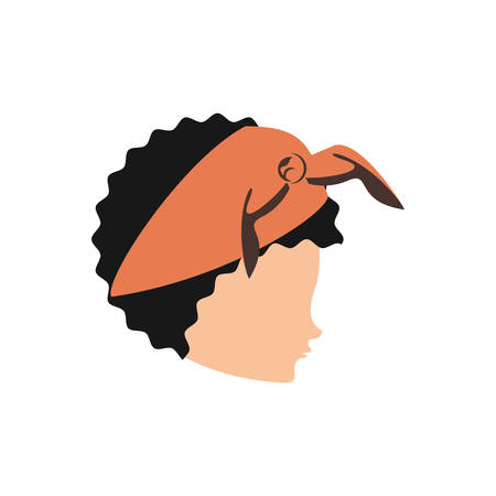 head of woman style retro vector illustration designのイラスト素材