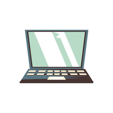 laptop computer isolated icon vector illustration designのイラスト素材