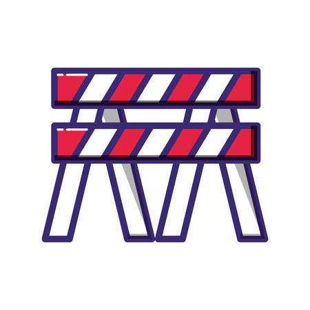 construction barricade fence icon vector illustration designのイラスト素材