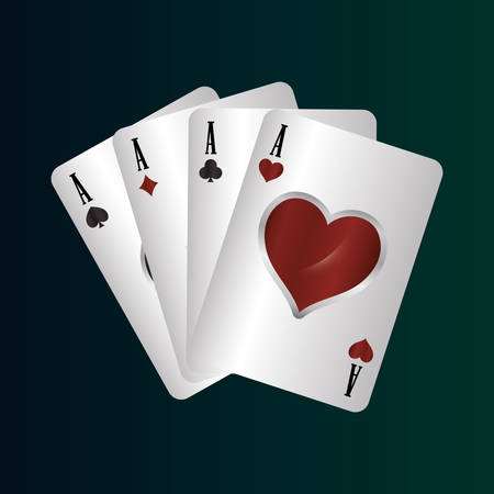 cards aces suits bet casino gamble vector illustrationのイラスト素材