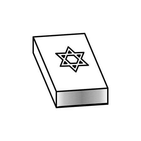 jewish holy book with star vector illustration designのイラスト素材