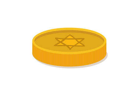 jewish coin isolated icon vector illustration designのイラスト素材