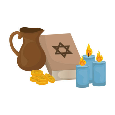 jewish holy book with star vector illustration designのイラスト素材