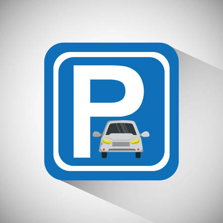 car with parking signal vector illustration designのイラスト素材