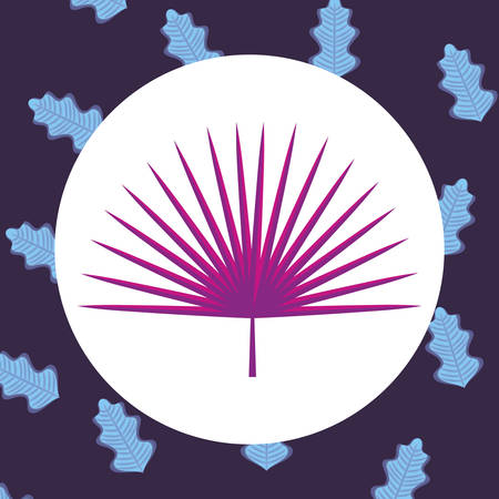 tropical flower icon over colorful background, colorful design, vector illustrationのイラスト素材