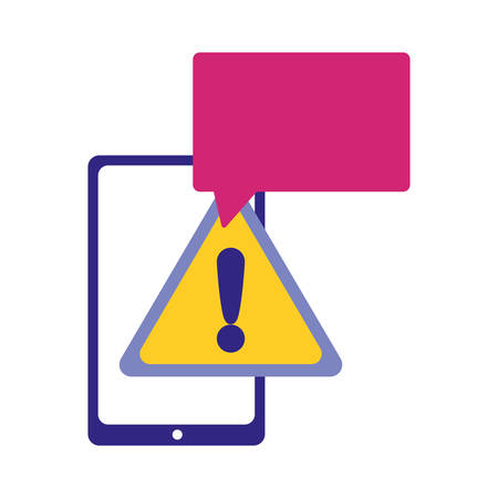 cellphone alert message on white background vector illustrationのイラスト素材