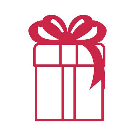 wrapped gift box on white background vector illustrationのイラスト素材