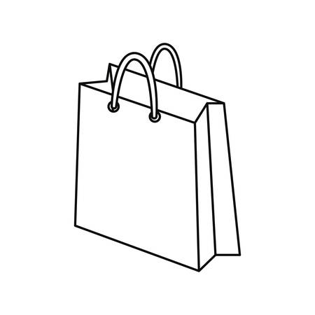 shopping bag on white background vector illustration outlineのイラスト素材