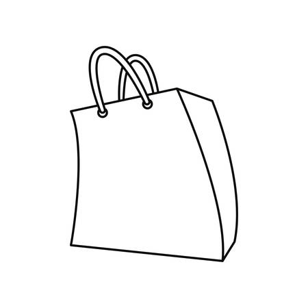 shopping bag on white background vector illustration outlineのイラスト素材