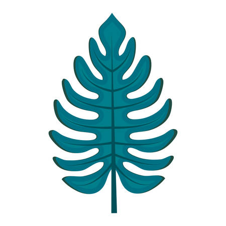 tropical leaf over white background, colorful design, vector illustrationのイラスト素材