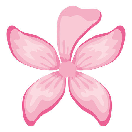 tropical flower icon over white background, colorful design, vector illustrationのイラスト素材